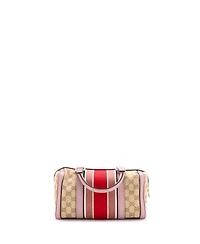 Pre-Owned Gucci Small Vintage Web Boston Bag Gg Canvas