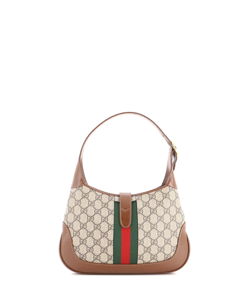 Pre-Owned Gucci Small Jackie 1961 Hobo Gg Coated Canvas