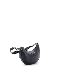 Pre-Owned Prada Small Arque Half Moon Hobo Leather