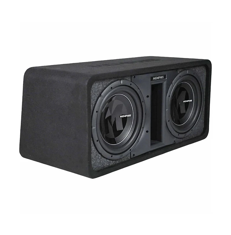Memphis Audio Ported Selectable-Impedance Dual 12" Loaded Subwoofer Enclosure PRXE12DFT
