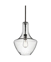 Kichler Everly 10 1/2" Wide Olde Bronze and Seeded Glass Mini Pendant