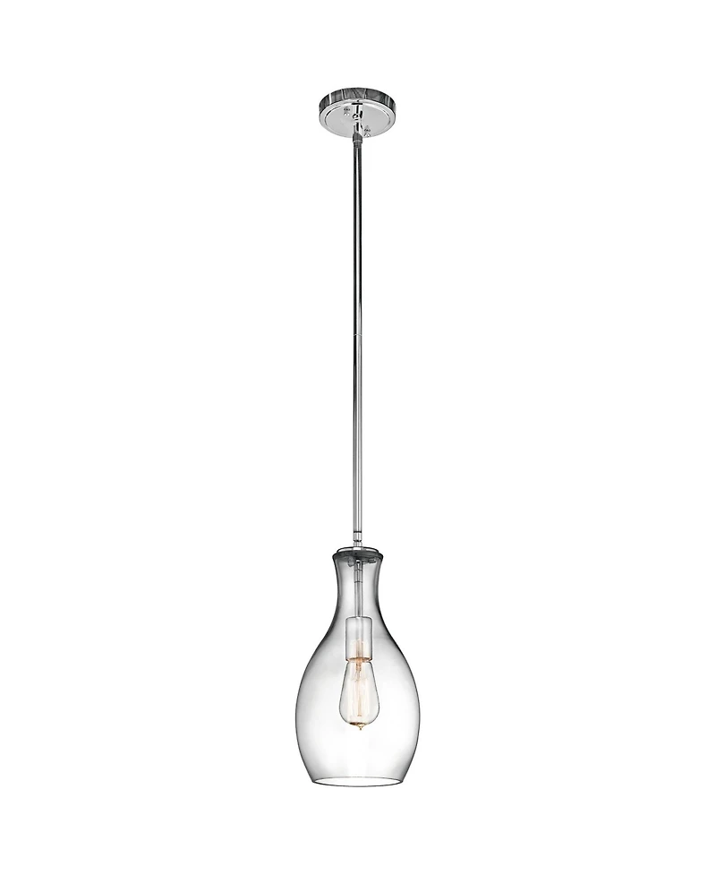 Kichler Everly 7" Wide Chrome and Clear Glass Mini Pendant