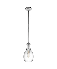 Kichler Everly 7" Wide Chrome and Clear Glass Mini Pendant