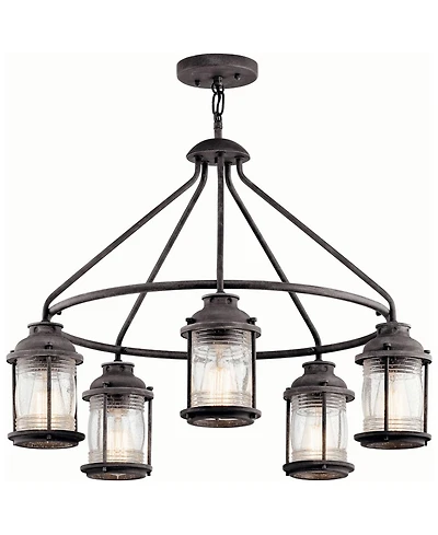 Kichler Ashland Bay 26" Wide Weathered Zinc Outdoor Chandelier