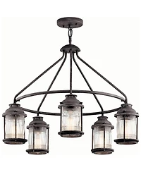 Kichler Ashland Bay 26" Wide Weathered Zinc Outdoor Chandelier