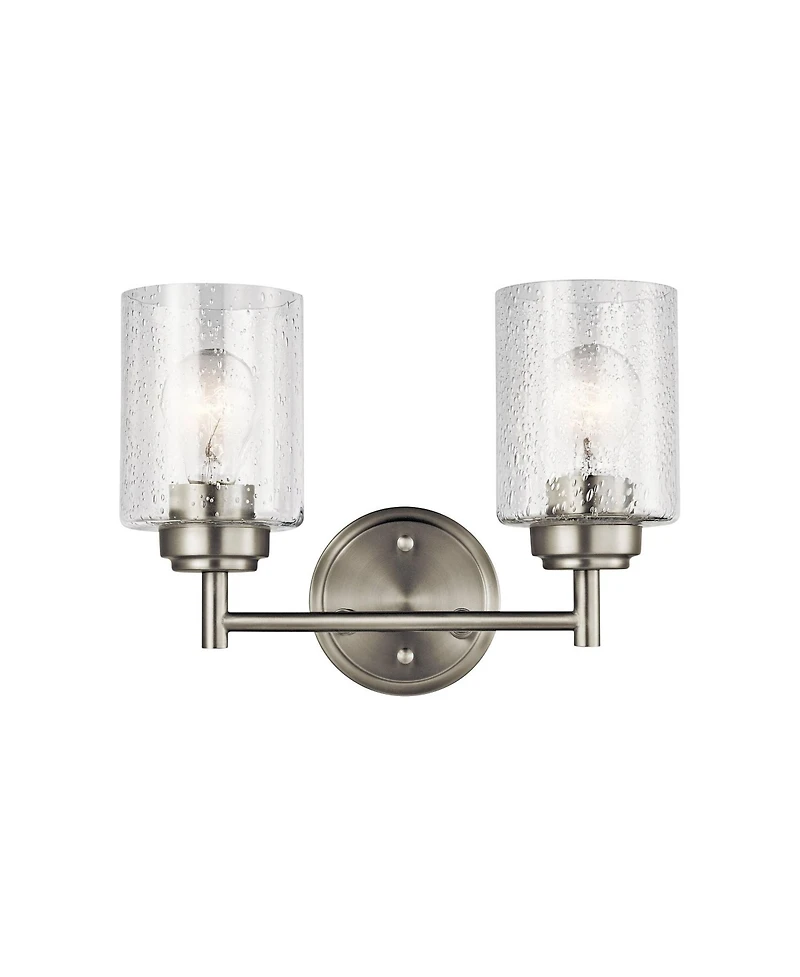 Kichler Winslow 12 3/4"W Brushed Nickel 2-Light Wall Sconce