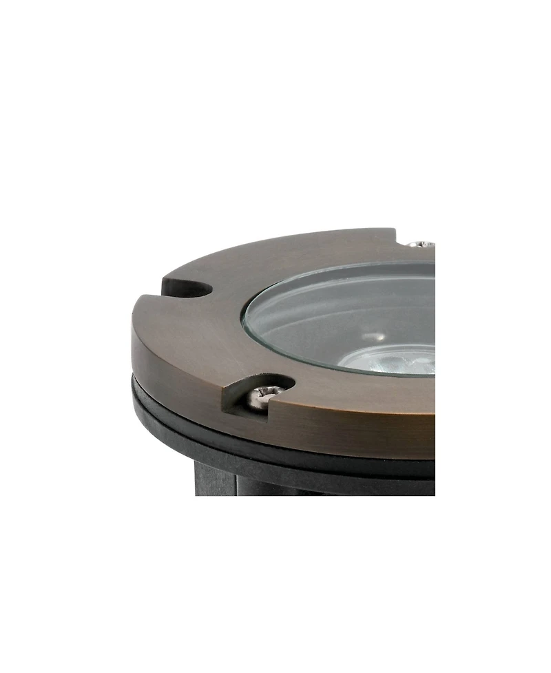 Kichler 5" Wide 12V In-Ground Brass Trim Centennial Brass