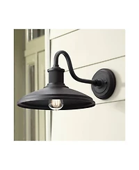 Kichler Allenbury 9" High Industrial Textured Black Outdoor Wall Light