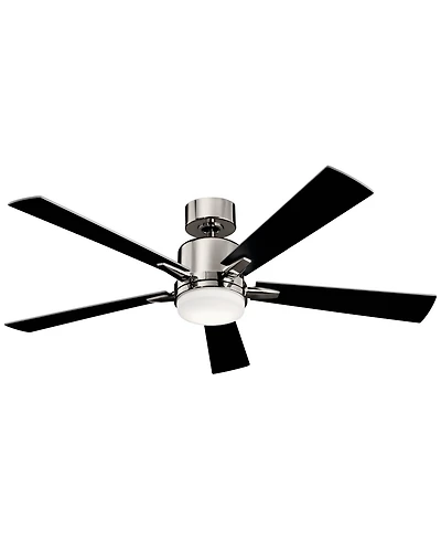 52" Kichler Lucian Polished Nickel Led Ceiling Fan with Wall Control