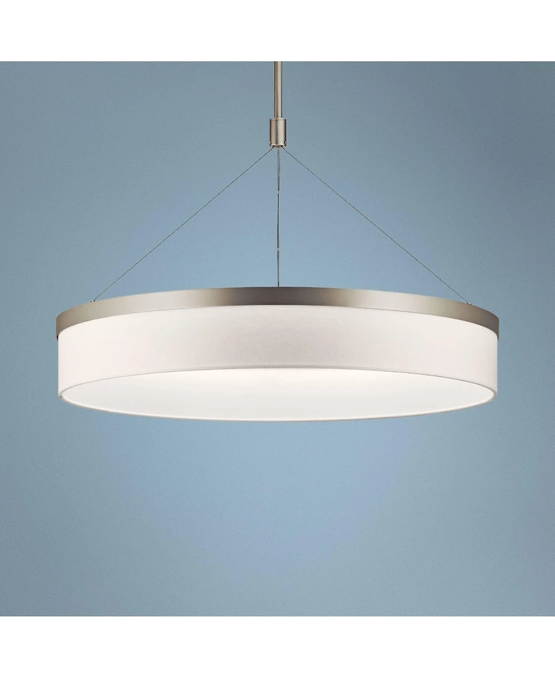 Kichler Mercel 26 1/2" Wide Satin Nickel Modern Led Drum Pendant Light