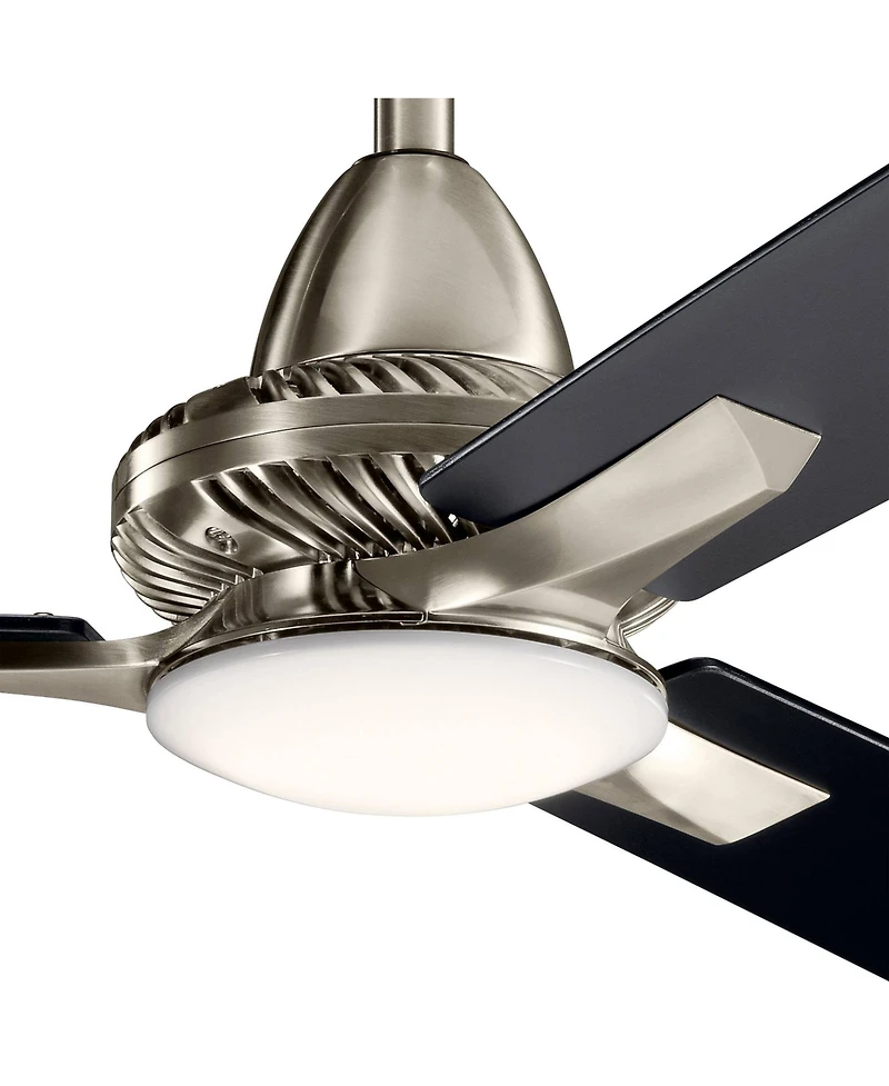 52" Kichler Kosmus Brushed Stainless Steel Led Ceiling Fan with Remote