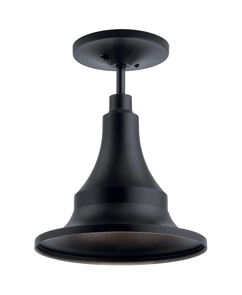 Kichler Hampshire 13 1/4" High Climates Black Outdoor Ceiling Light