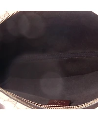 Pre-Owned Gucci Large Zip Top Messenger Bag Gg Coated Canvas