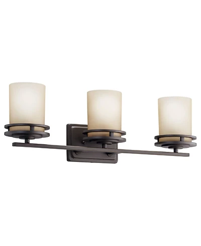 Kichler Hendrik 24" Wide 3-Light Bronze Bathroom Light Fixture