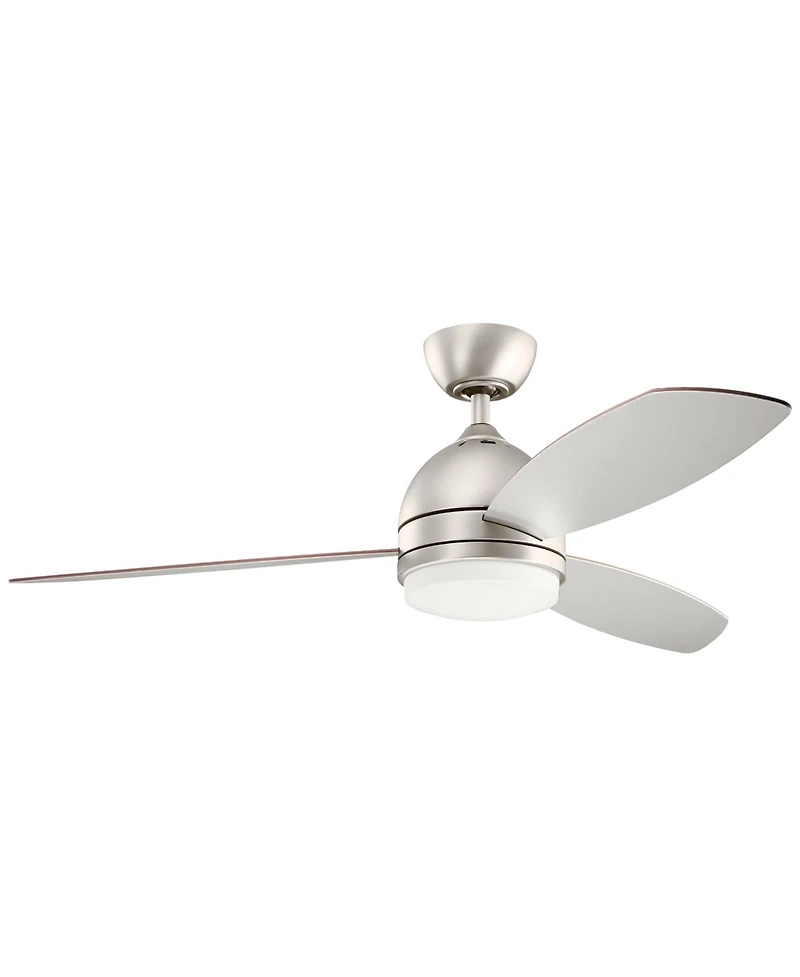 52" Kichler Vassar Brushed Nickel Led Ceiling Fan with Wall Control