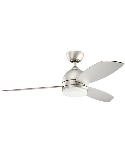 52" Kichler Vassar Brushed Nickel Led Ceiling Fan with Wall Control