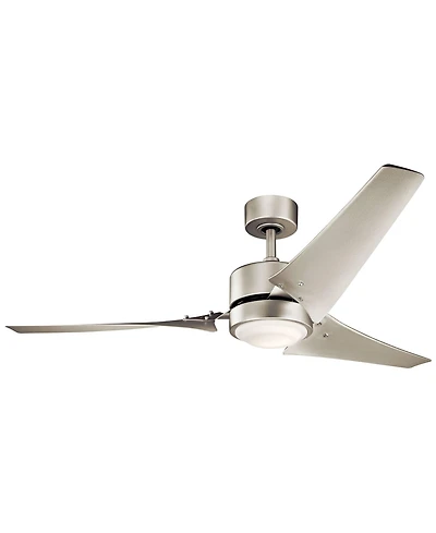 60" Kichler Rana Nickel Led Wet Rated Ceiling Fan with Wall Control
