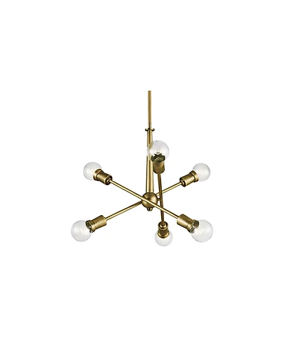 Kichler Armstrong 20" Wide Natural Brass 6-Light Chandelier