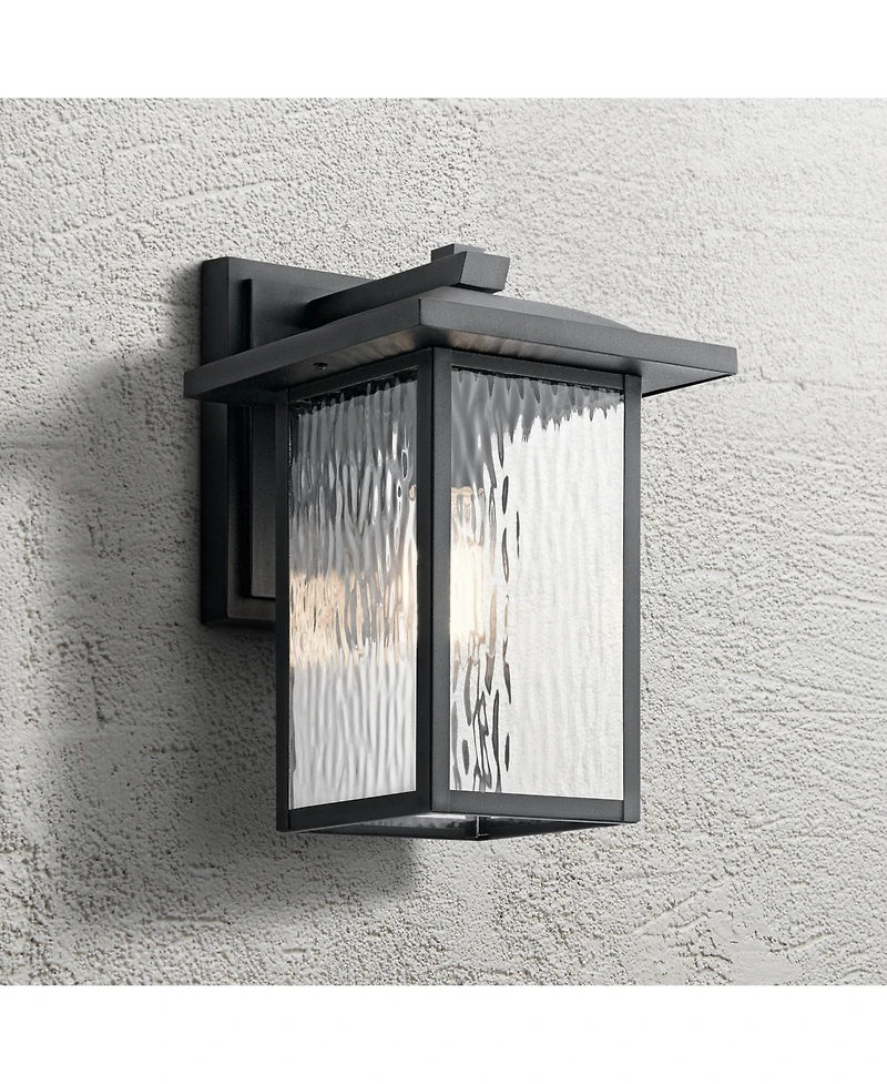 Kichler Capanna 13 1/4"H Textured Black Outdoor Wall Light