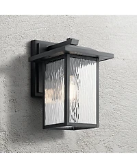 Kichler Capanna 13 1/4"H Textured Black Outdoor Wall Light