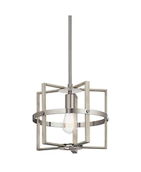 Kichler Peyton 12" Wide White Washed Wood Mini Pendant