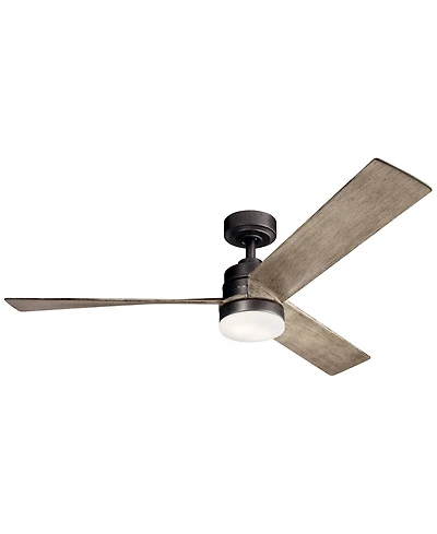 52" Kichler Spyn Anvil Iron Led Ceiling Fan with Wall Control