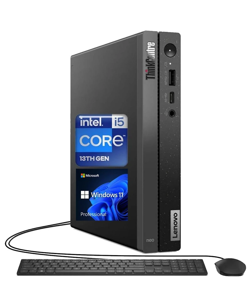Lenovo ThinkCentre neo 50q Business Mff Desktop, Intel Core i5-13420H, Intel Uhd Graphics, 16GB DDR4, 1TB Ssd, Wi-Fi 6, Win11 Pro, Black