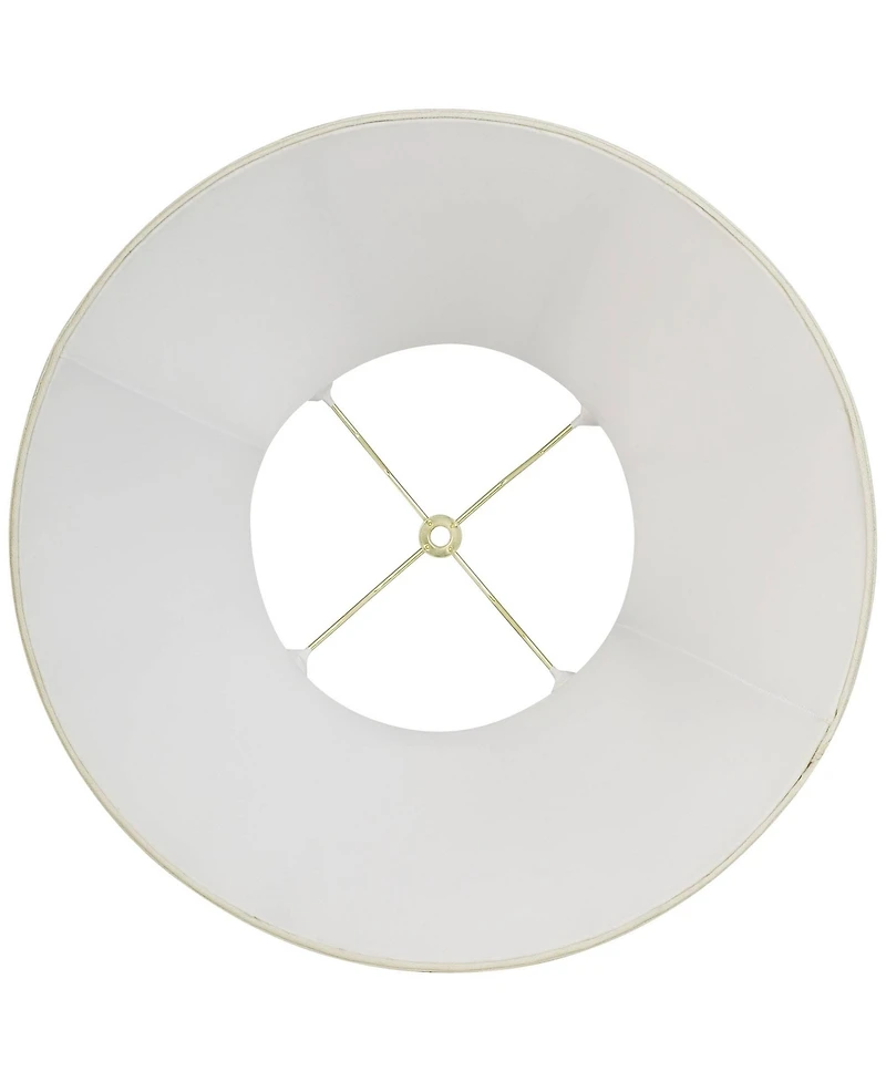 Imperial Shade Set of 2 Bell Lamp Shades Cream Large 9" Top x 17" Bottom x 11" Slant x 10.5" High Spider with Replacement Harp and Finial Fitting