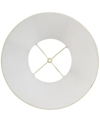 Imperial Shade Set of 2 Bell Lamp Shades Cream Large 9" Top x 17" Bottom x 11" Slant x 10.5" High Spider with Replacement Harp and Finial Fitting