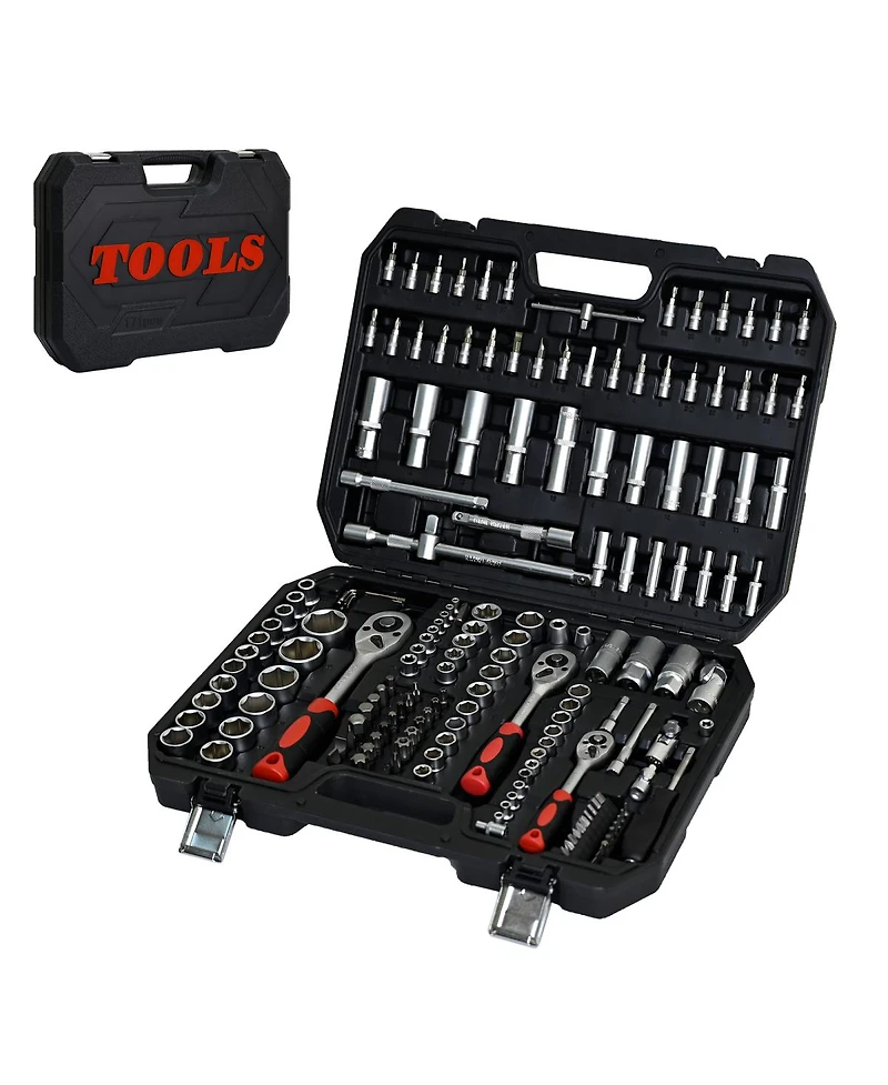 Streamdale Furniture 171-Piece Universal Socket and Ratchet Wrench Tool Set for Home and Auto Repair