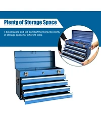 Streamdale Furniture 21-Inch Heavy Duty 4-Drawer Portable Metal Tool Box with Ball Bearing Slides