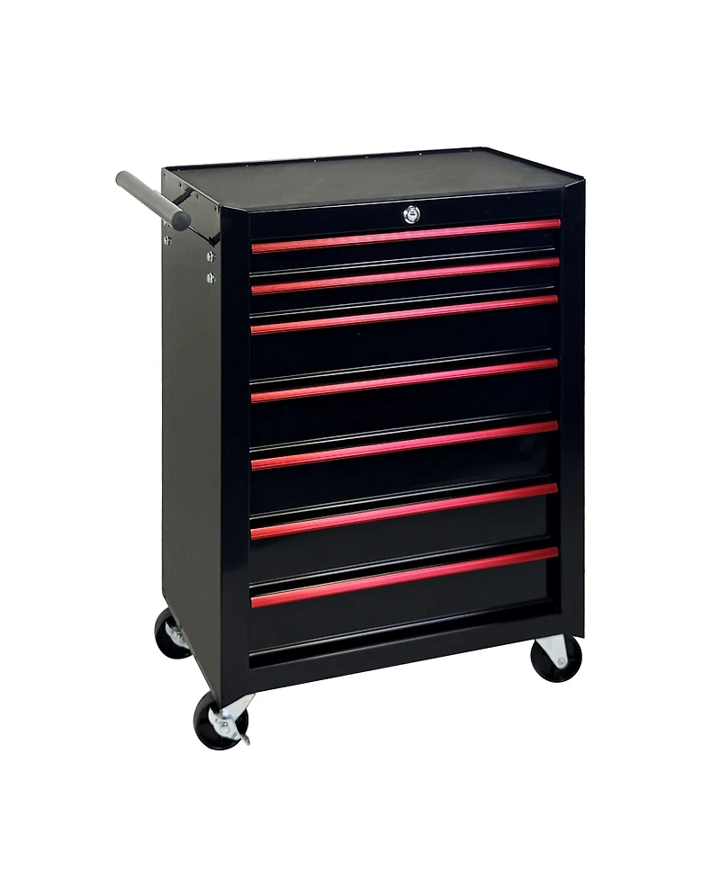 Streamdale Furniture Rolling Metal 7-Drawer Tool Chest Cabinet with Ball Bearing Slides