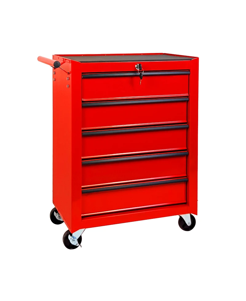 Streamdale Furniture Rolling Metal 5-Drawer Tool Chest Cabinet with Ball Bearings