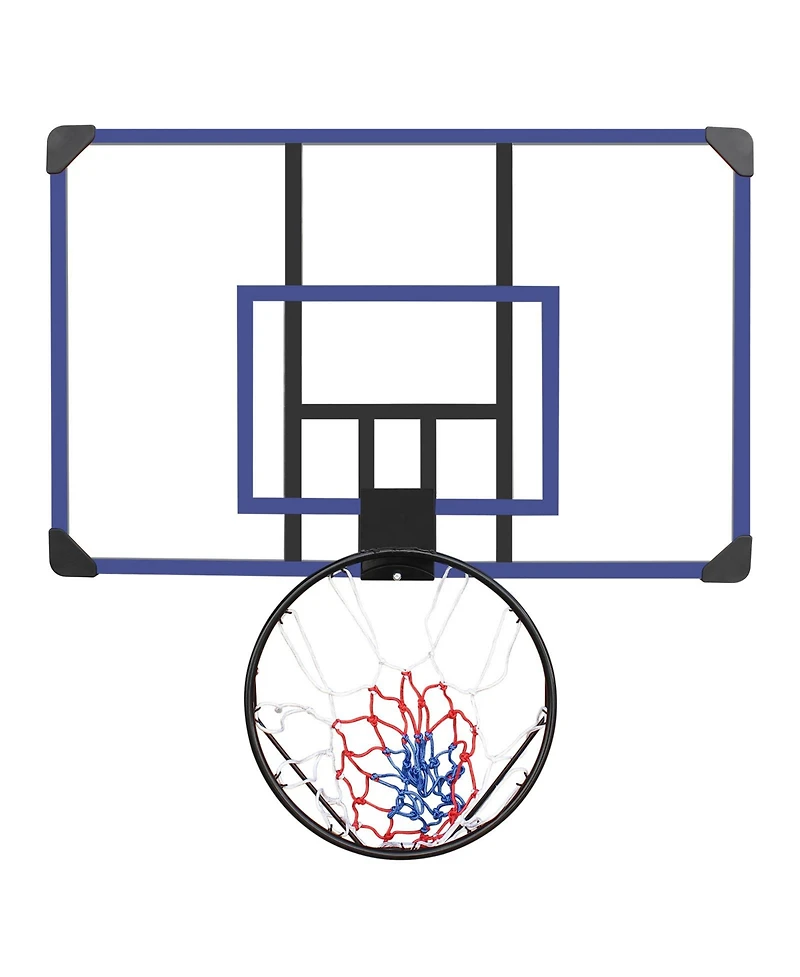 Zeny Wall-mounted basketball hoop, shatterproof back, folding hoop, durable hoop and all-weather mesh for indoor and outdoor use
