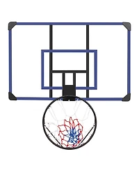 Zeny Wall-mounted basketball hoop, shatterproof back, folding hoop, durable hoop and all-weather mesh for indoor and outdoor use