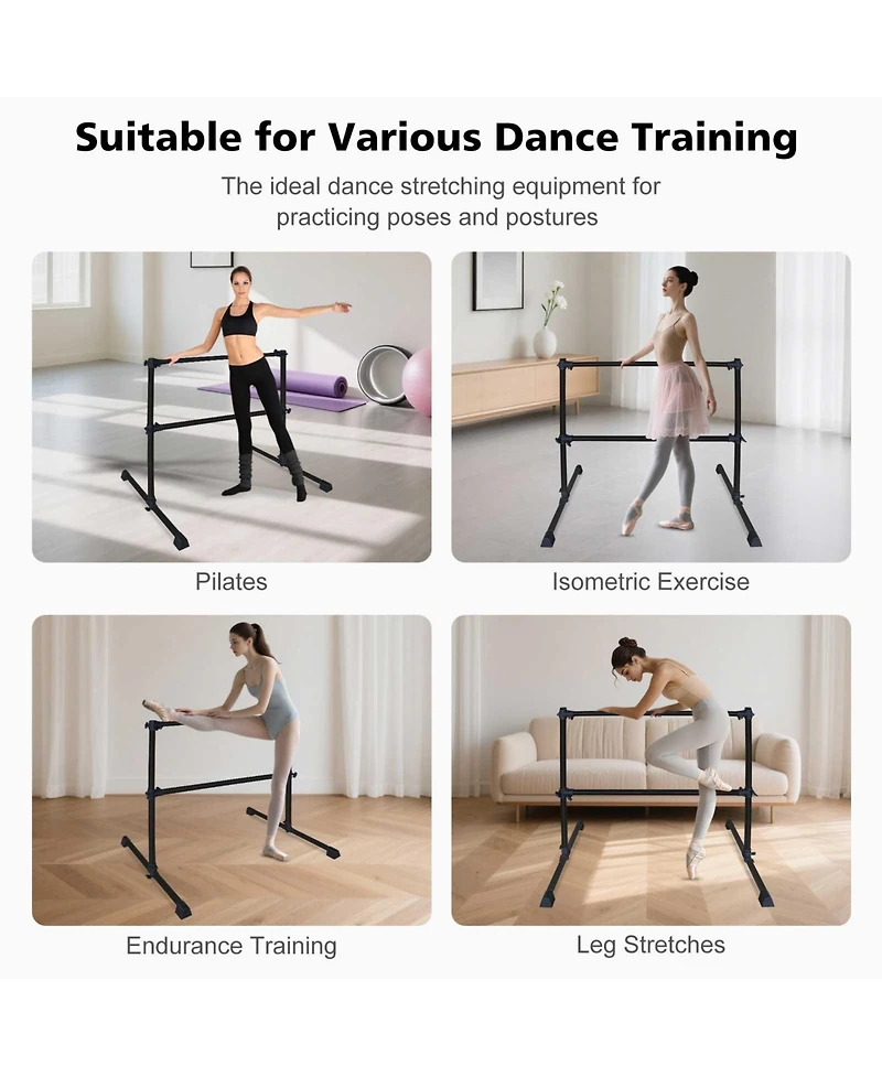 Zeny Ballet Barre With Adjustable Range For Dance Practice