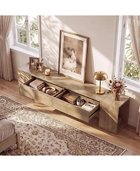 Tribesigns Tv Stand, Farmhouse Entertainment Center with Storage