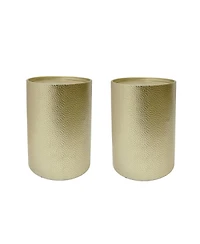 Streamdale Furniture Brookhaven Hammered Metal Accent Table Set of 2
