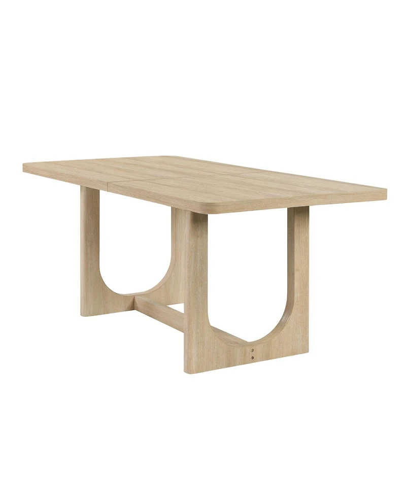 Streamdale Furniture 7-Piece 68" Rectangular Dining Table Set with 6 Upholstered Chairs