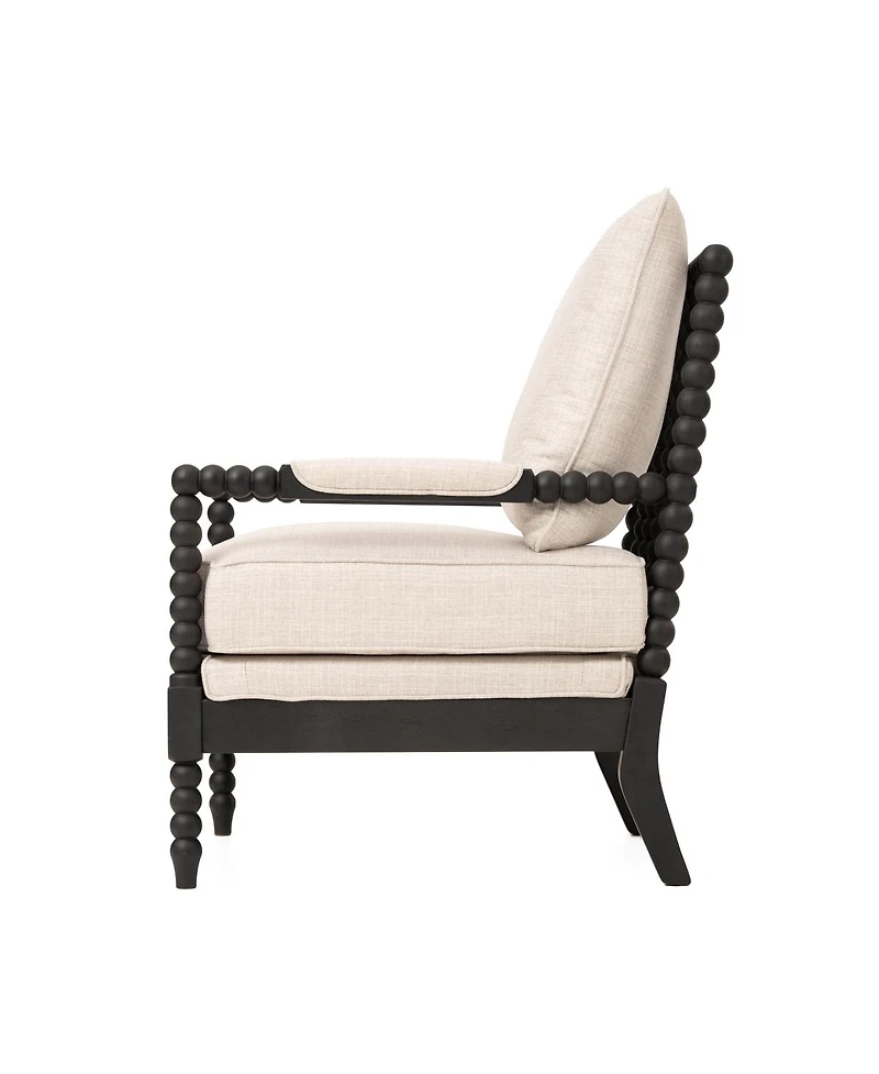 Streamdale Furniture Rubber Wood Upholstered Leisure Accent Chair with Solid Wood Frame