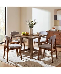 Tribesigns Solid Wood Square Dining Table for 4, Farmhouse