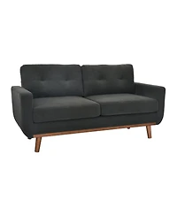 Streamdale Furniture 65" Modern Minimalist 2-Seater Sofa with Nubby Upholstery and Wood Legs