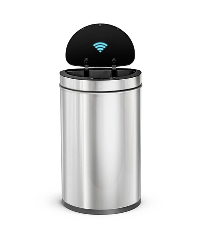 Home Zone Living 13 Gallon Motion Sensor Automatic Kitchen Trash Can with Liner-Free Stainless Steel 50 Liter Capacity