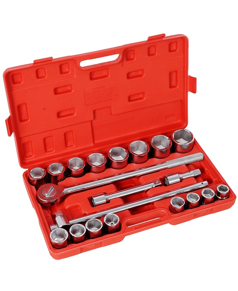 Streamdale Furniture 21Pieces 3/4" Drive Socket Set 6 Points,Sae Size, Blow Case