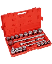 Streamdale Furniture 21Pieces 3/4" Drive Socket Set 6 Points,Sae Size, Blow Case