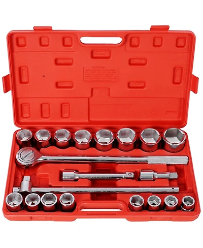 Streamdale Furniture 21Pieces 3/4" Drive Socket Set 6 Points,Sae Size, Blow Case