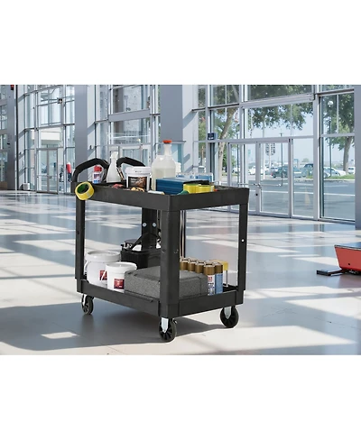 Streamdale Furniture Heavy-Duty Tray Top Service Cart with 550 Lbs Capacity and Wheels