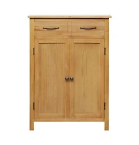 vidaXL Shoe Cabinet 29.9"x14.6"x41.3" Solid Oak Wood