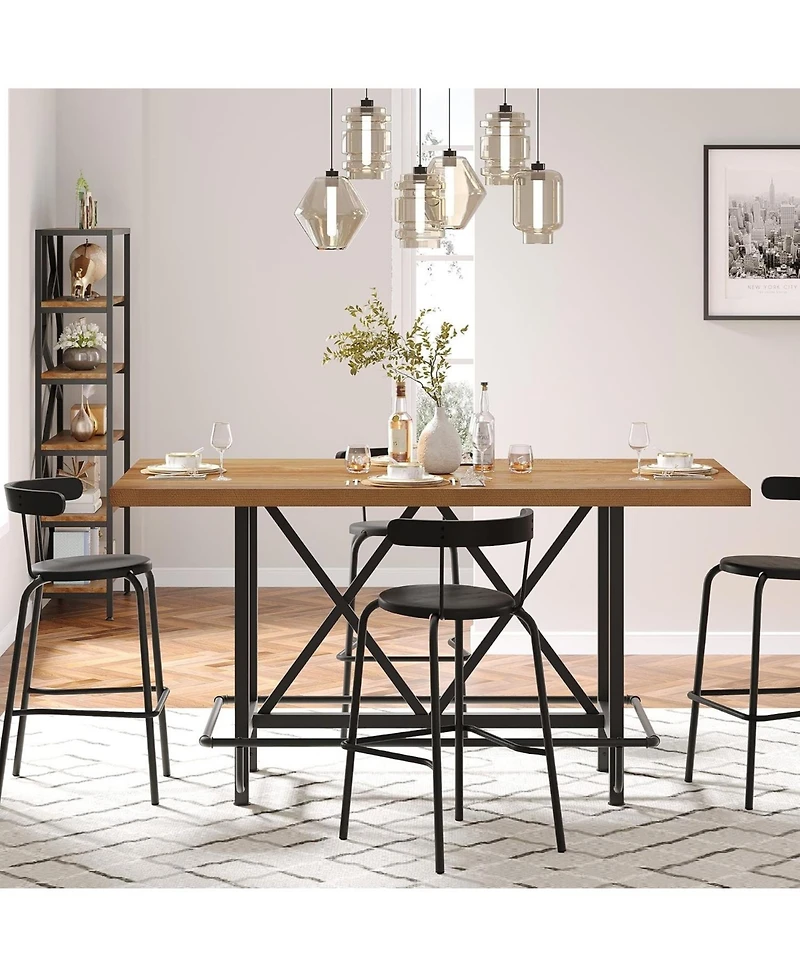 Tribesigns 35.43" Counter Height Dining Table for 6