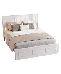 Streamdale Furniture Full Size Wood Bed with Adjustable Headboard